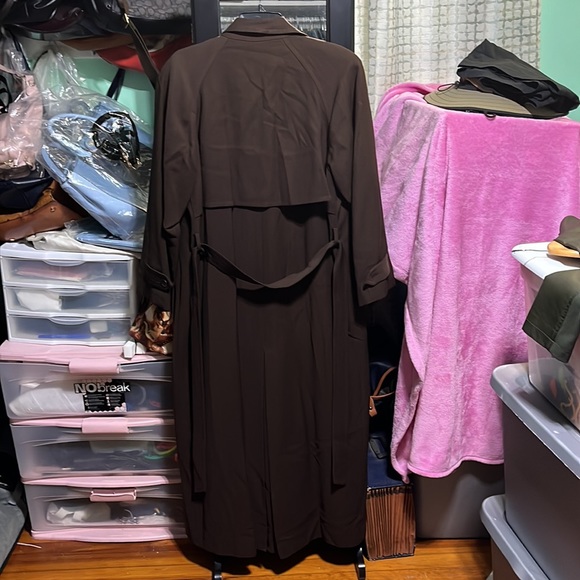 Espresso Brown full length wool coat - Picture 2 of 10